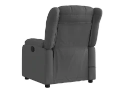Poltrona de massagens reclinável tecido cinzento-escuro SHL181969