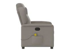 Poltrona de massagens reclinável tecido cinzento-acastanhado SHL246096