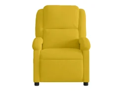 Poltrona de massagens reclinável veludo amarelo