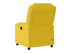 Poltrona de massagens reclinável veludo amarelo