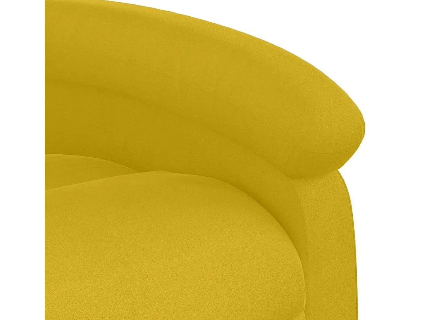 Poltrona de massagens reclinável veludo amarelo