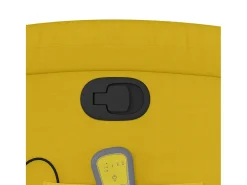 Poltrona de massagens reclinável veludo amarelo