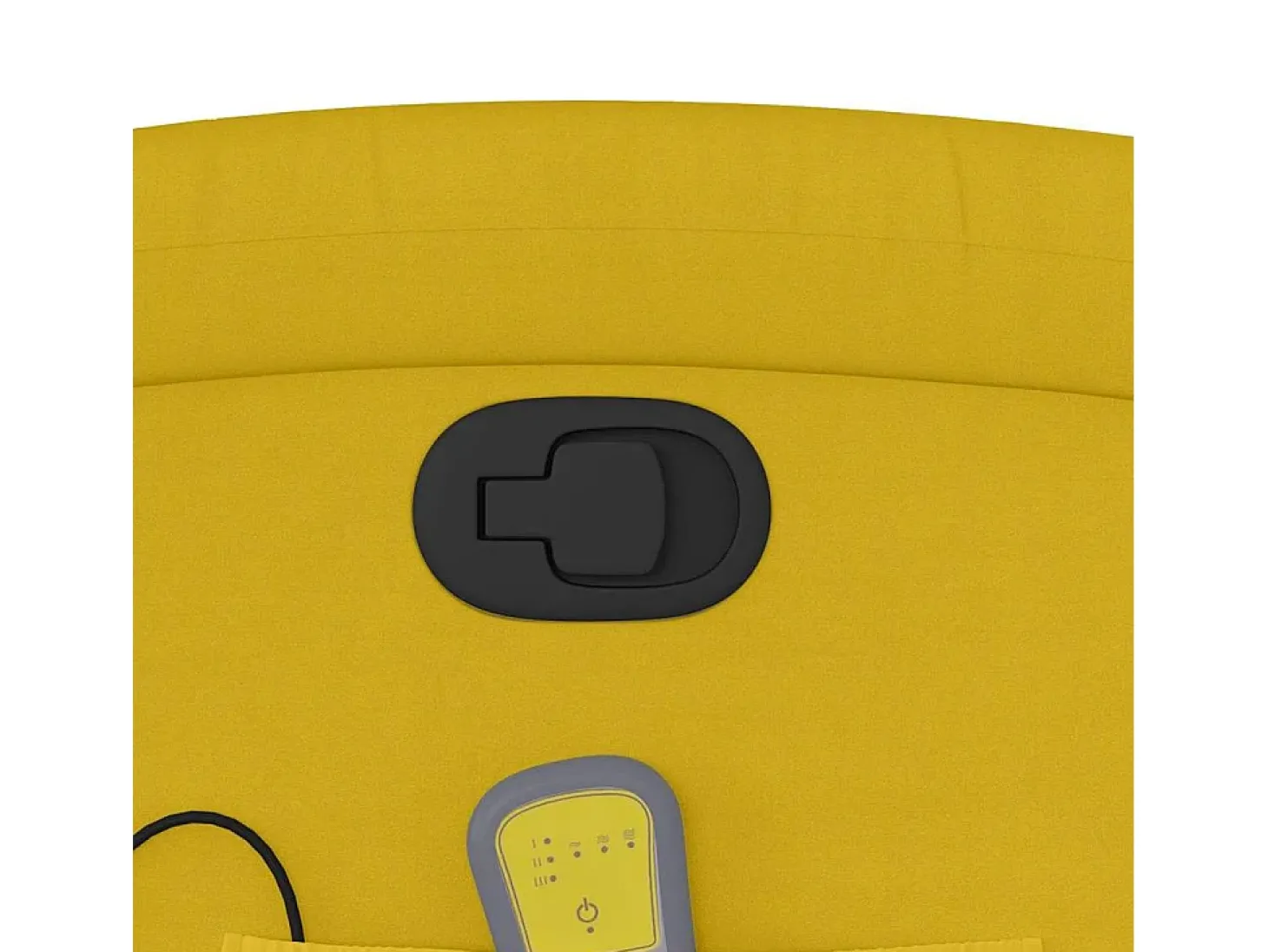 Poltrona de massagens reclinável veludo amarelo