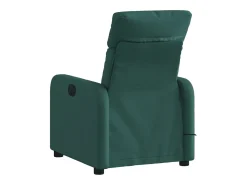 Poltrona de massagens reclinável tecido verde-escuro SHL711002