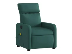 Poltrona de massagens reclinável tecido verde-escuro SHL711002