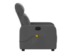 Poltrona de massagens reclinável tecido cinzento-escuro SHL334723