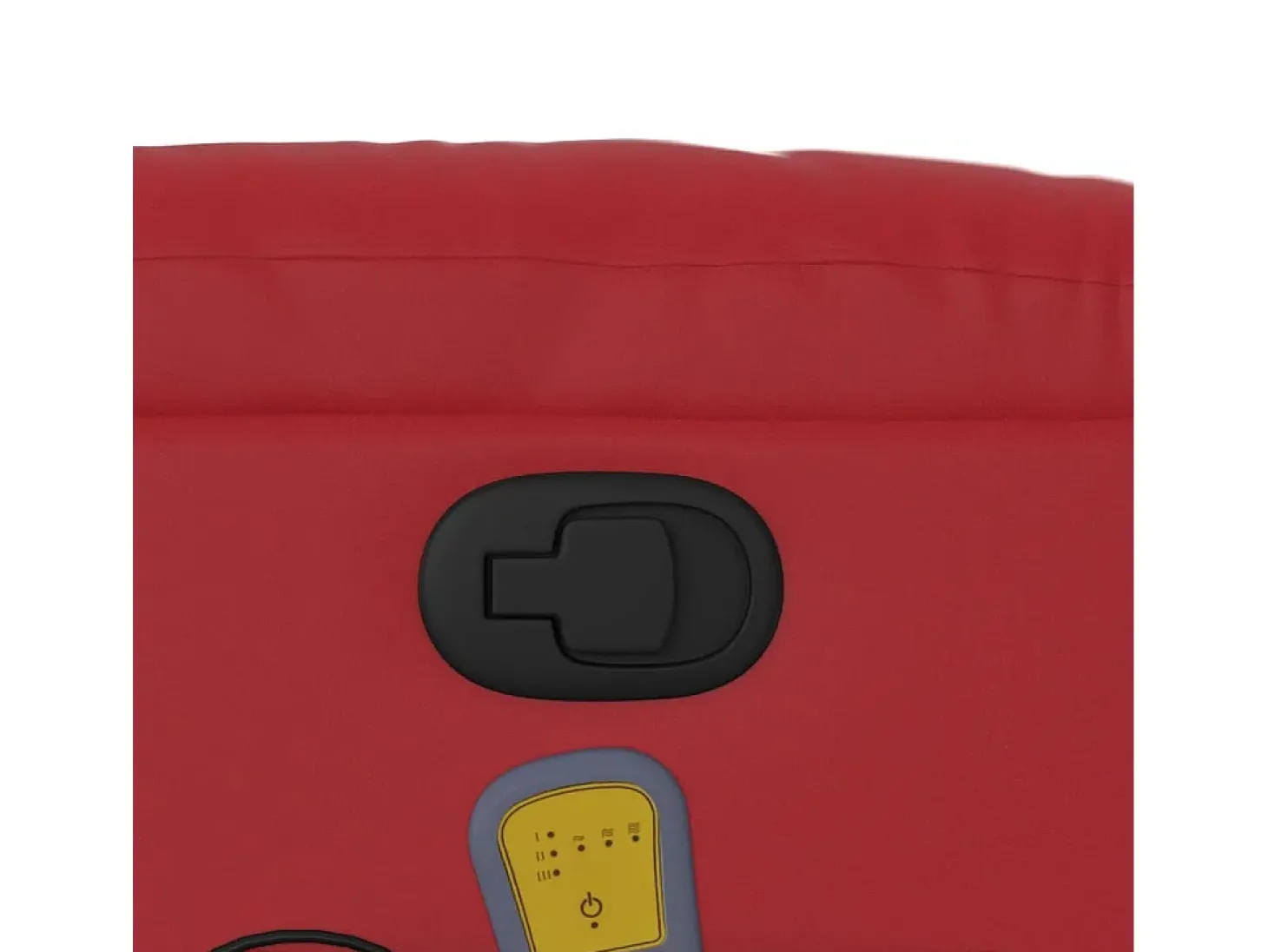 Poltrona de massagens reclinável couro artificial vermelho SHL808707