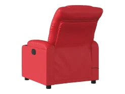Poltrona de massagens reclinável couro artificial vermelho SHL808707