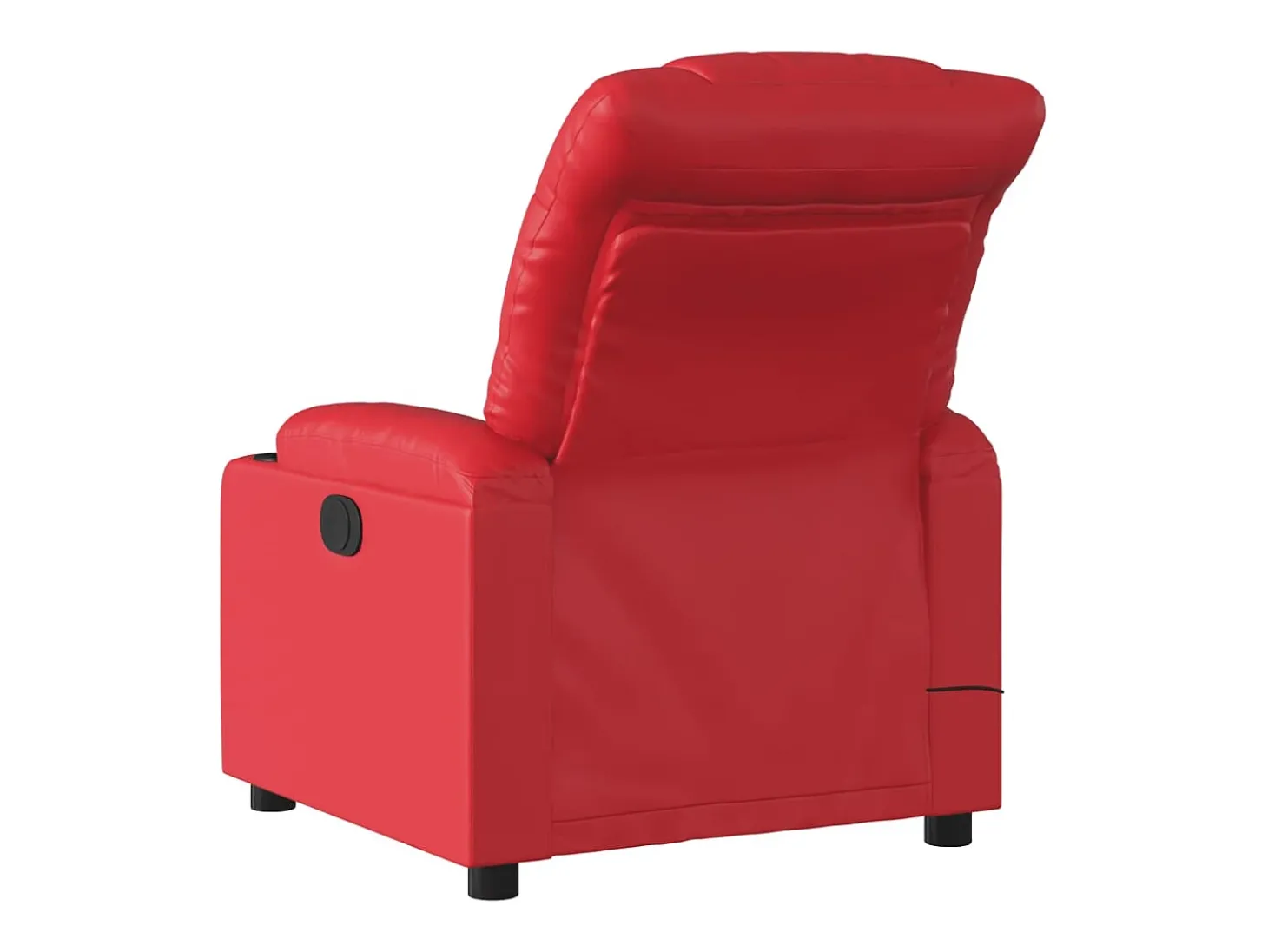 Poltrona de massagens reclinável couro artificial vermelho SHL808707
