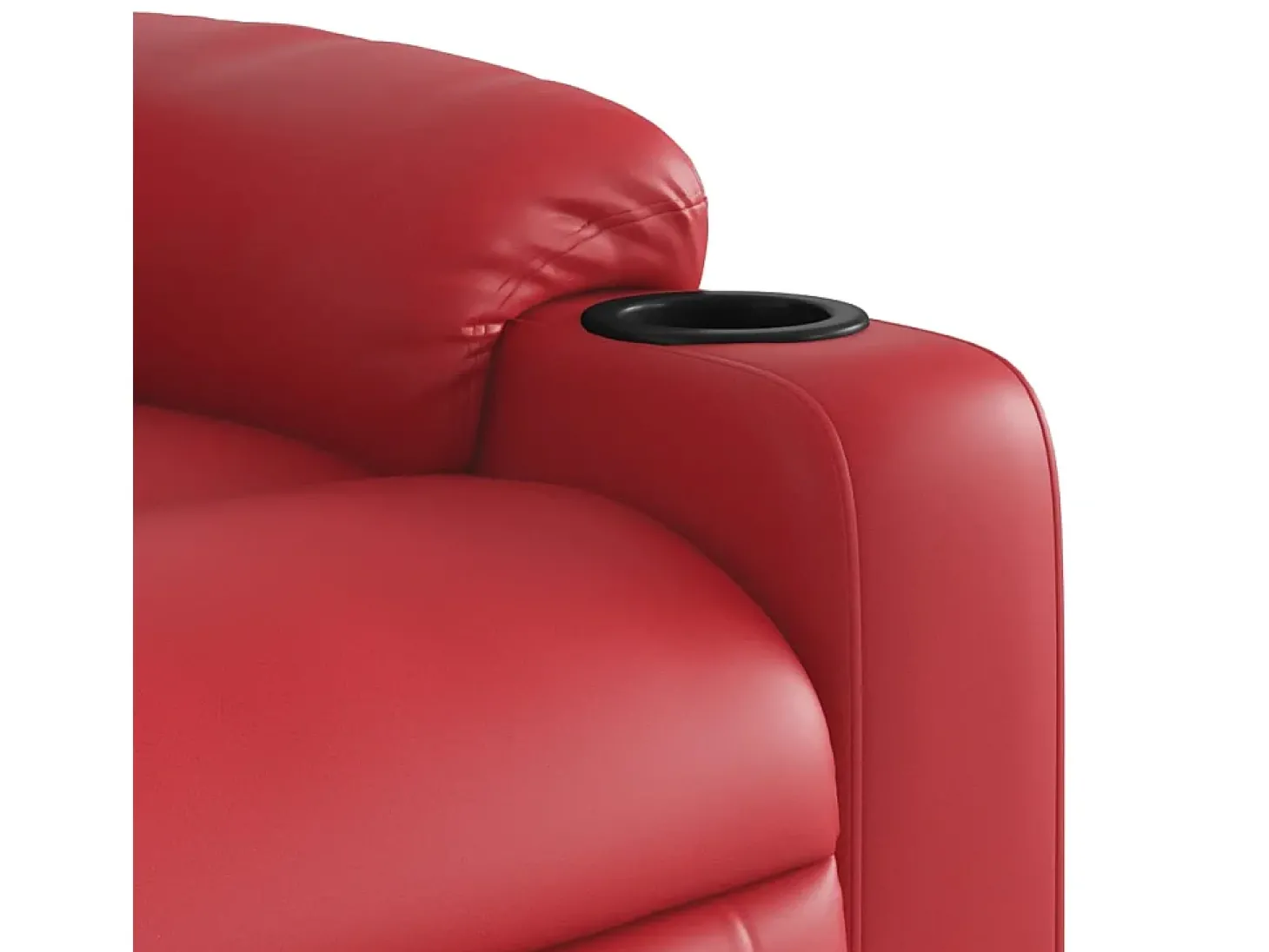 Poltrona de massagens reclinável couro artificial vermelho SHL808707