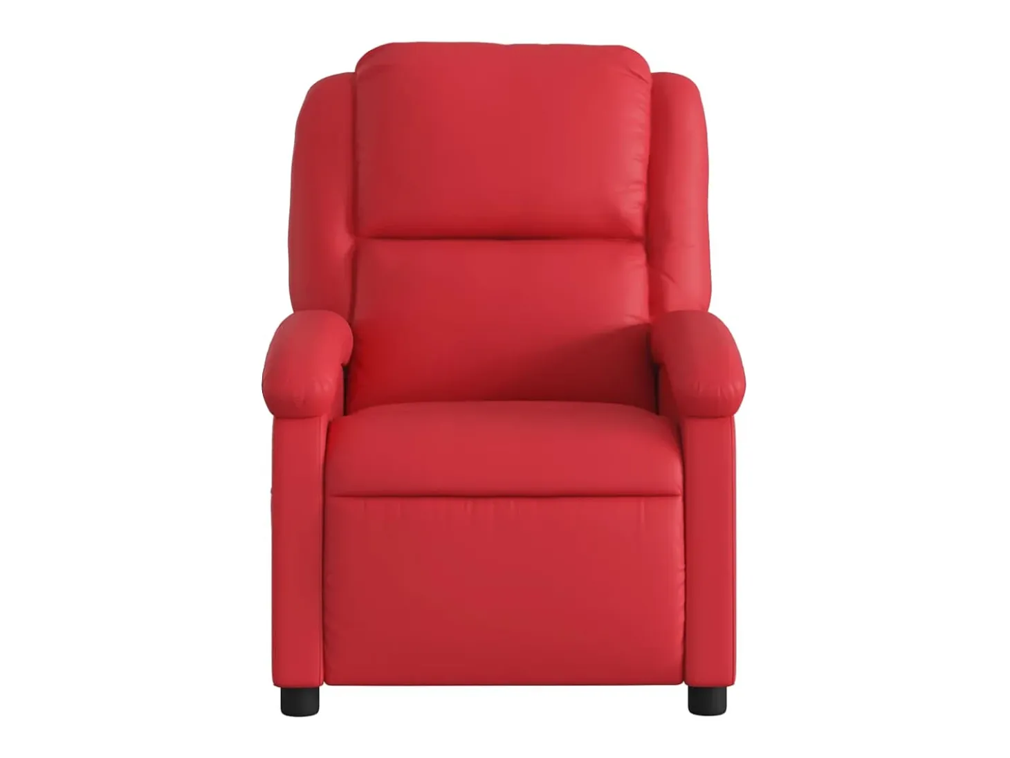 Poltrona de massagens reclinável couro artificial vermelho SHL580330