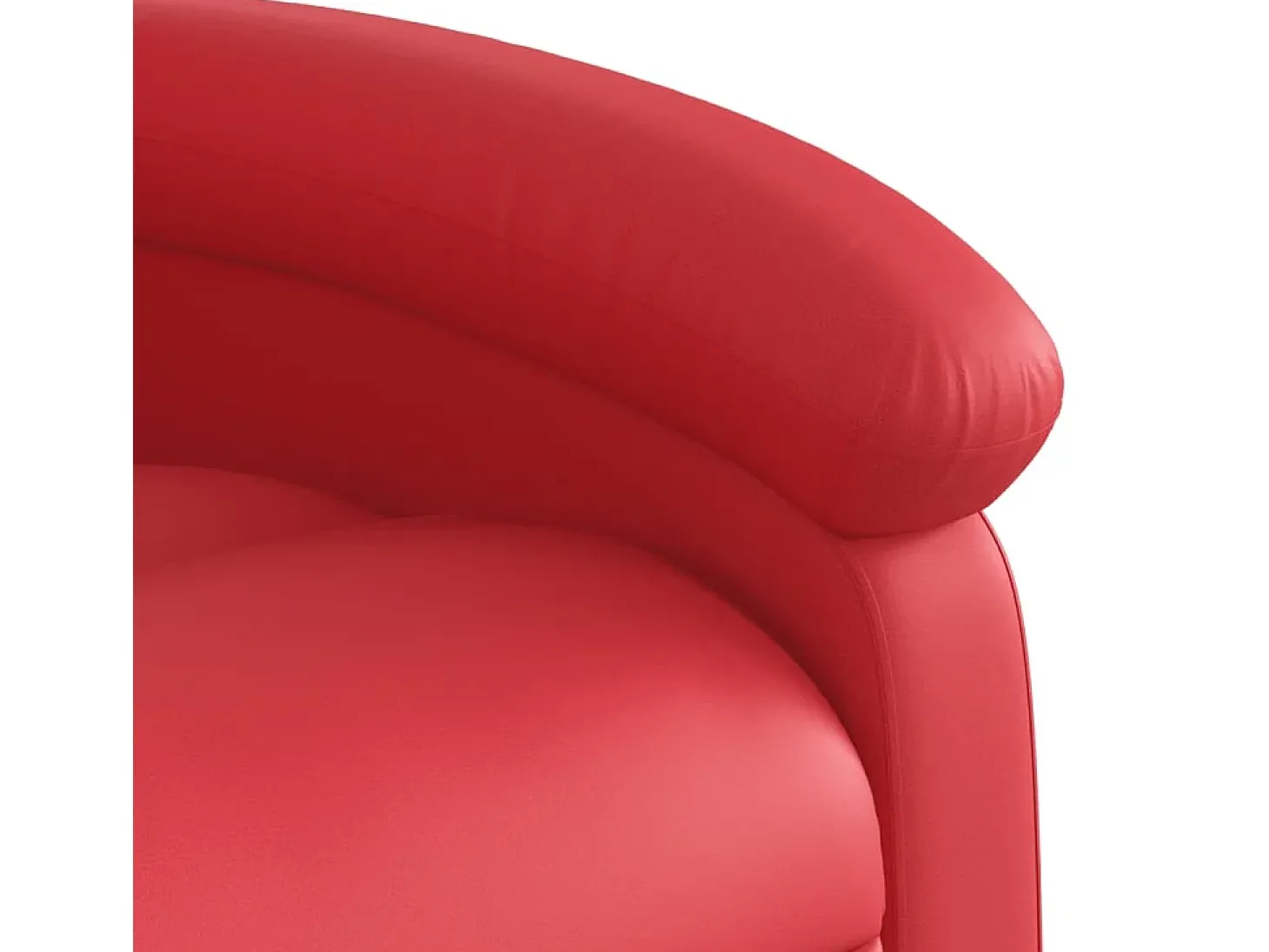 Poltrona de massagens reclinável couro artificial vermelho SHL580330