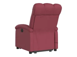 Poltrona de massagens reclin. elevatória tecido vermelho tinto SHL992427