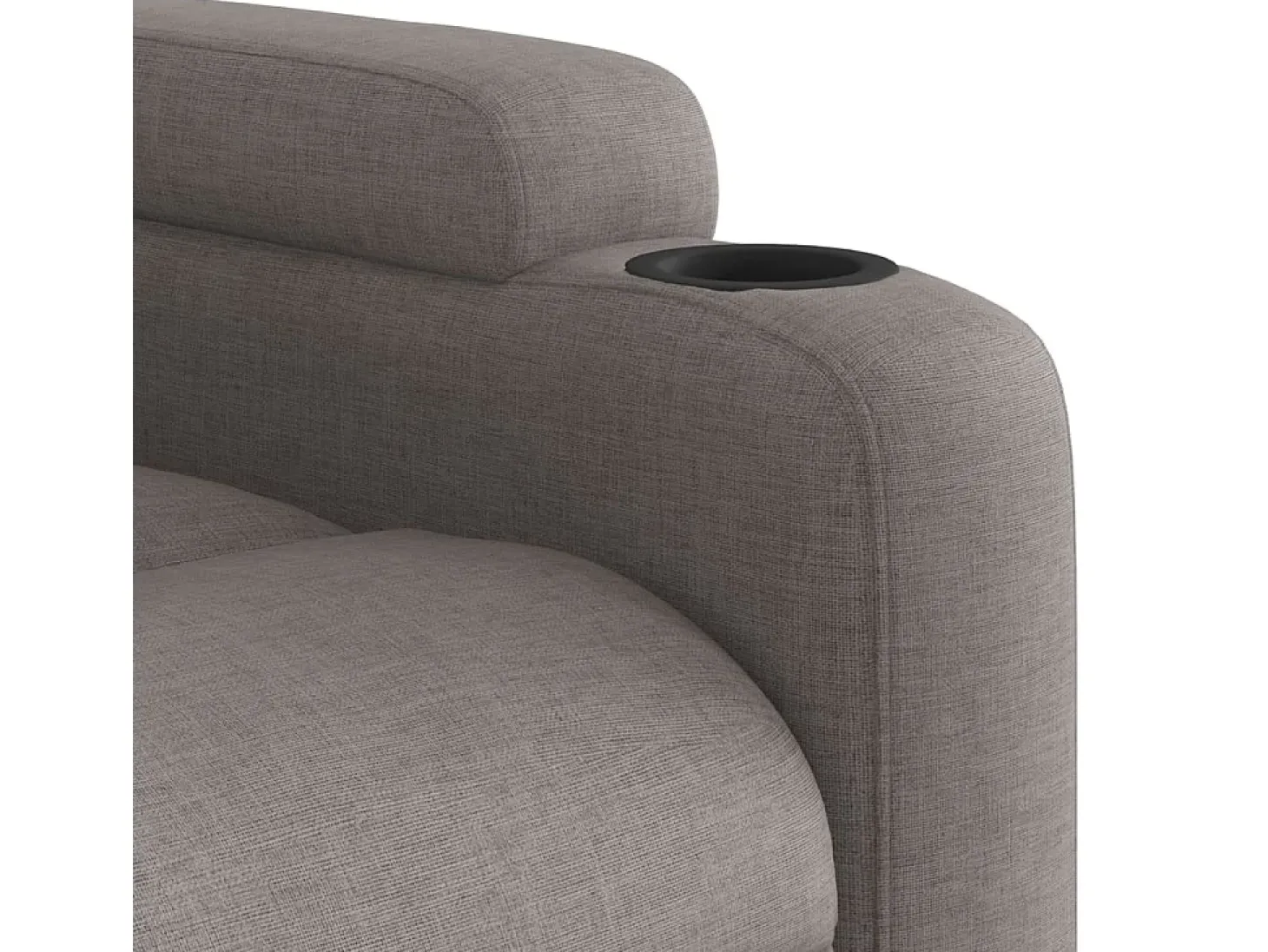 Poltrona de massagens reclinável tecido cinzento-acastanhado SHL514697