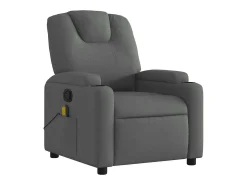 Poltrona de massagens reclinável tecido cinzento-escuro SHL417214