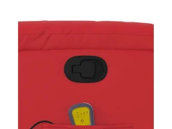 Poltrona de massagens reclinável couro artificial vermelho SHL891931