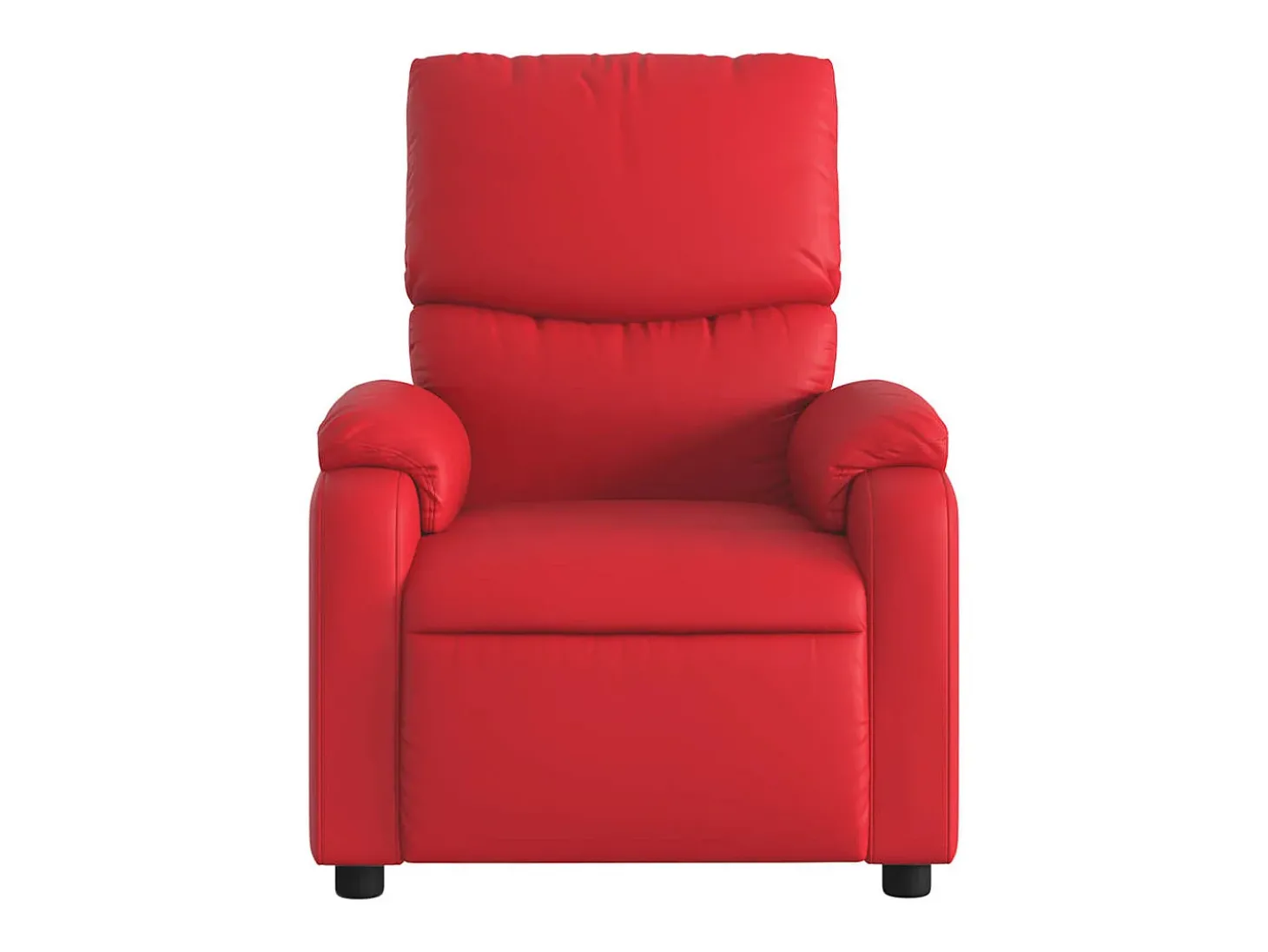 Poltrona de massagens reclinável couro artificial vermelho SHL891931