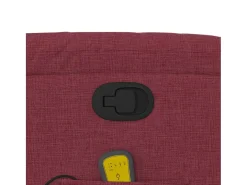 Poltrona de massagens reclinável tecido vermelho tinto SHL920074