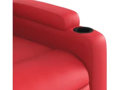Poltrona de massagens reclinável couro artificial vermelho SHL172234