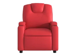 Poltrona de massagens reclinável couro artificial vermelho SHL693596
