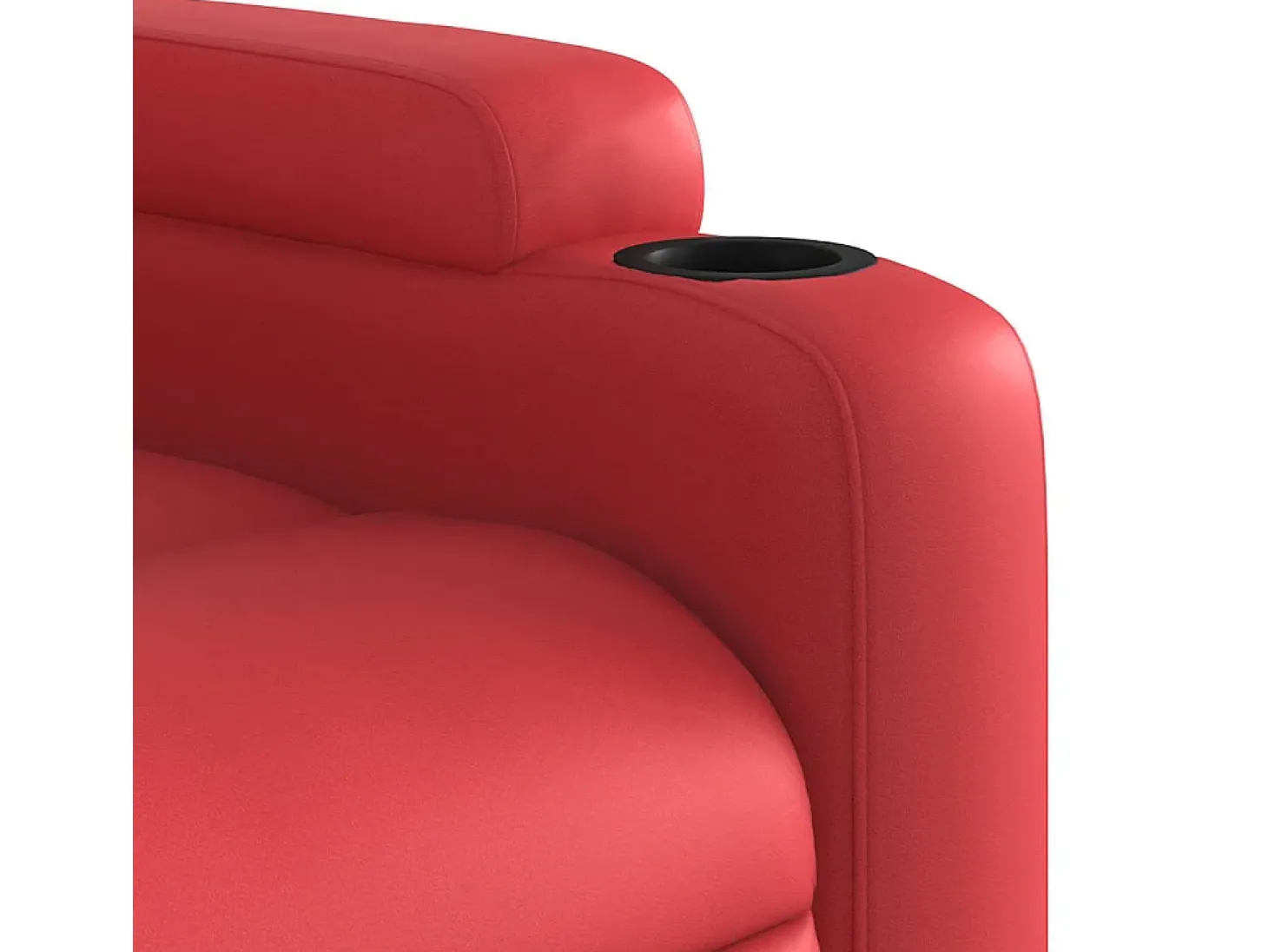 Poltrona de massagens reclinável couro artificial vermelho SHL693596