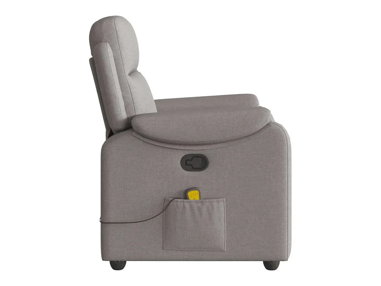 Poltrona de massagens reclinável tecido cinzento-acastanhado SHL407613