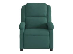 Poltrona de massagens reclinável elétrica veludo verde-escuro SHL994427