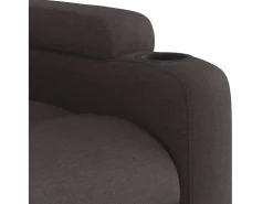 Poltrona de massagens reclinável tecido castanho-escuro