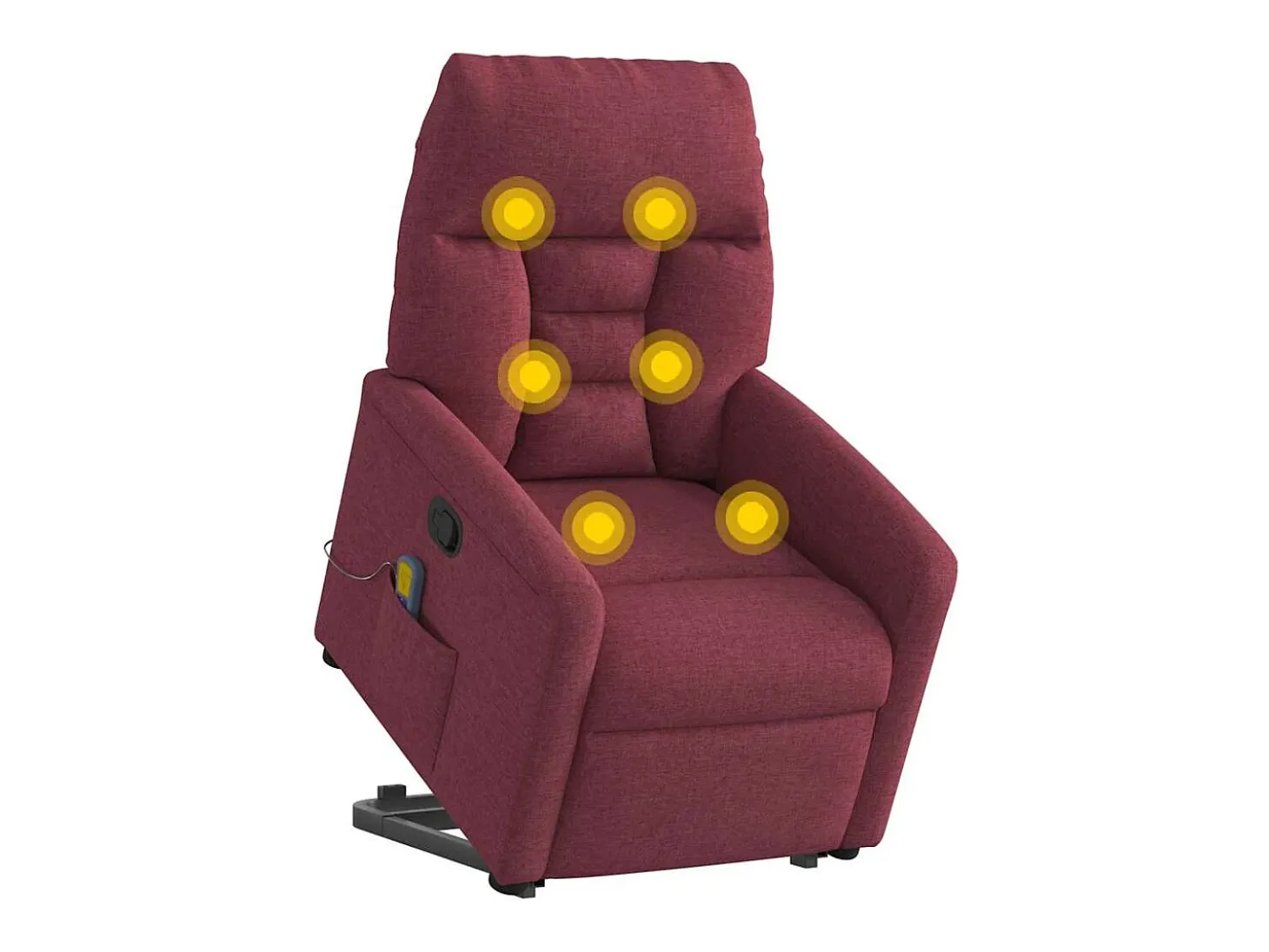 Poltrona de massagens reclin. elevatória tecido vermelho tinto SHL219765