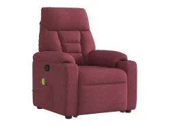 Poltrona de massagens reclin. elevatória tecido vermelho tinto SHL219765