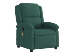 Poltrona de massagens reclinável veludo verde-escuro SHL800825