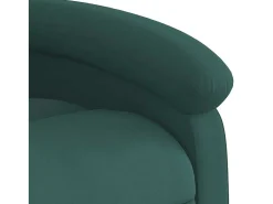Poltrona de massagens reclinável veludo verde-escuro SHL800825
