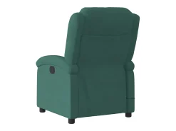 Poltrona de massagens reclinável veludo verde-escuro SHL800825