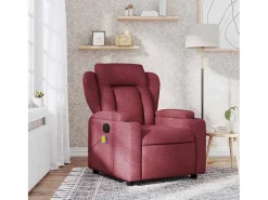 Poltrona de massagens reclinável tecido vermelho tinto SHL234837
