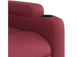 Poltrona de massagens reclinável tecido vermelho tinto SHL234837