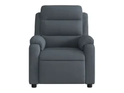 Poltrona de massagens reclinável elétrica veludo cinza-escuro SHL531325