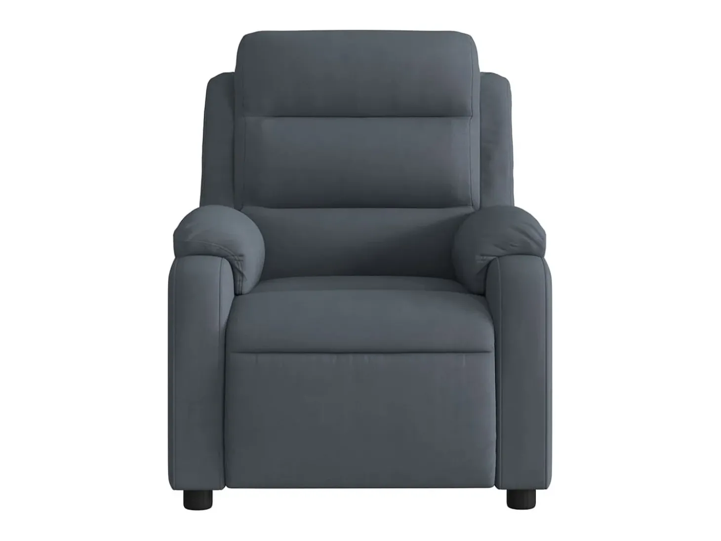 Poltrona de massagens reclinável elétrica veludo cinza-escuro SHL531325