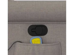 Poltrona de massagens reclinável tecido cinzento-acastanhado SHL55617