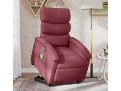 Poltrona de massagens reclin. elevatória tecido vermelho tinto SHL261249