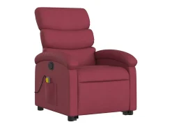 Poltrona de massagens reclin. elevatória tecido vermelho tinto SHL261249