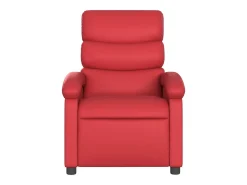 Poltrona de massagens reclinável couro artificial vermelho