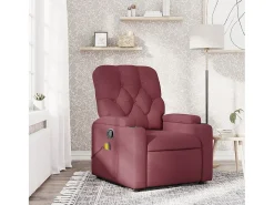 Poltrona de massagens reclinável tecido vermelho tinto SHL192238
