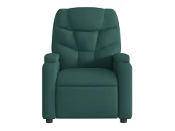 Poltrona de massagens reclinável tecido verde-escuro SHL556167