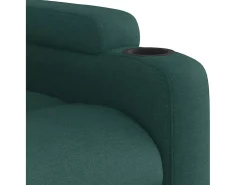 Poltrona de massagens reclinável tecido verde-escuro SHL556167