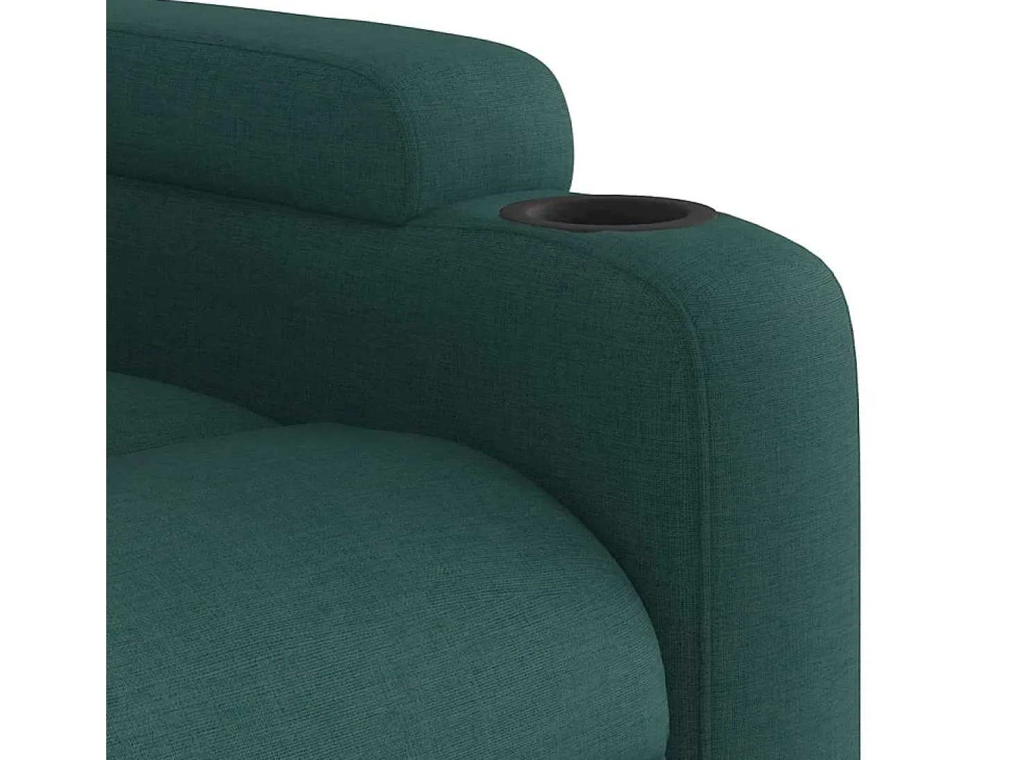 Poltrona de massagens reclinável tecido verde-escuro SHL556167