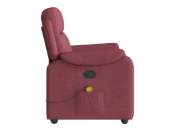 Poltrona de massagens reclinável tecido vermelho tinto SHL100143