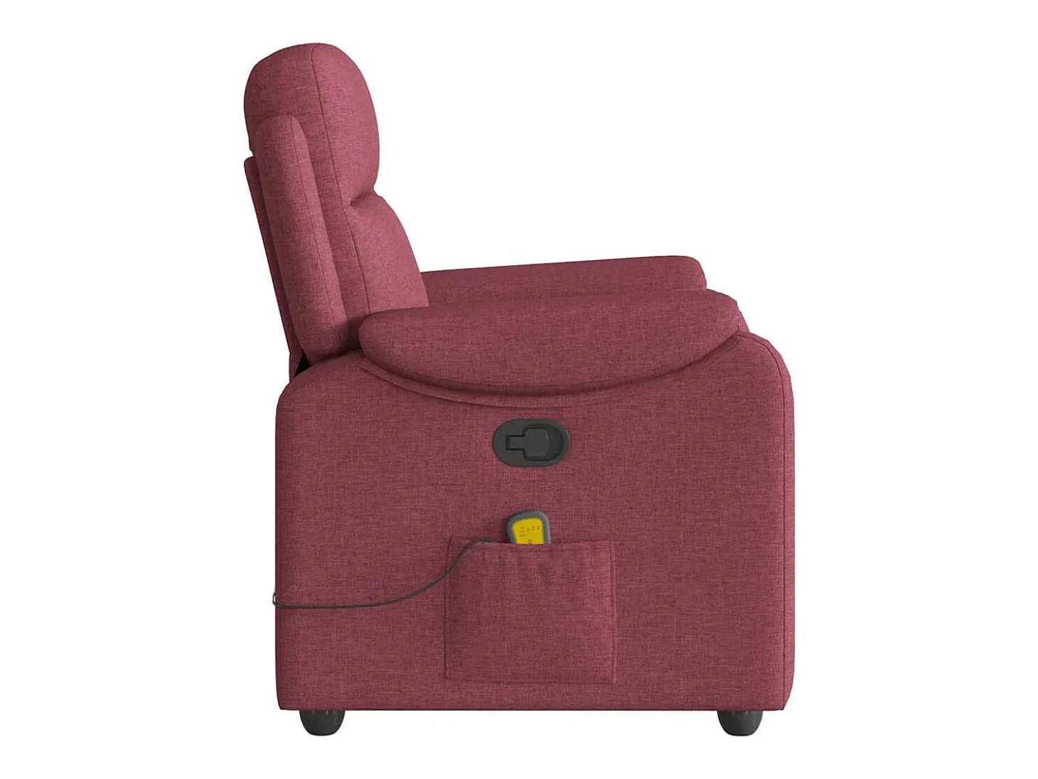 Poltrona de massagens reclinável tecido vermelho tinto SHL100143