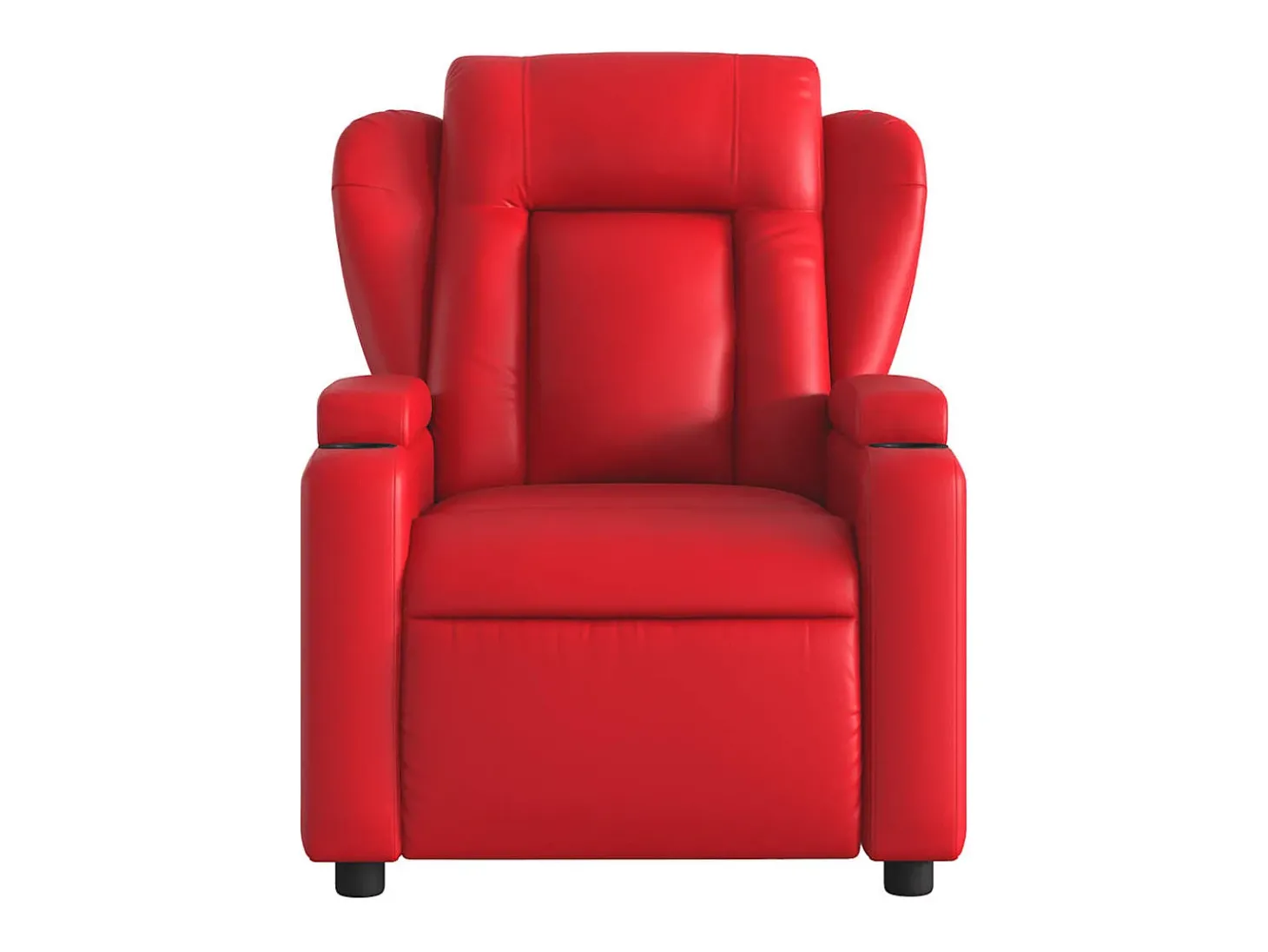 Poltrona de massagens reclinável couro artificial vermelho SHL728999