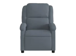 Poltrona de massagens reclinável elétrica veludo cinza-escuro SHL824227