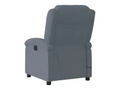 Poltrona de massagens reclinável elétrica veludo cinza-escuro SHL824227